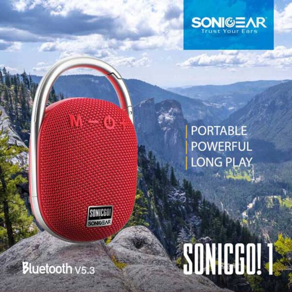 SonicGear SONICGO 1 Portable Bluetooth Speaker Red 2 »